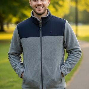 Warm and Comfortable Polar Fleece Tommy Hilfiger Jacket Large Full Zip Up